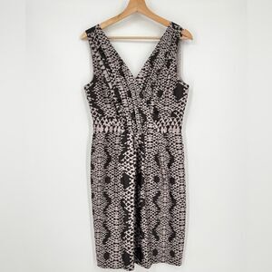New Banana Republic Silk Sheath Dress Glen‎ Snake Size 6